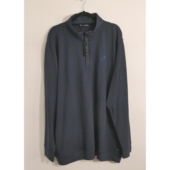 Travis Mathew Other - TravisMathew Mens Newport 1/4 Zip Fleece‎ 3XL Blue Nights TM1MU419 Golf Preppy